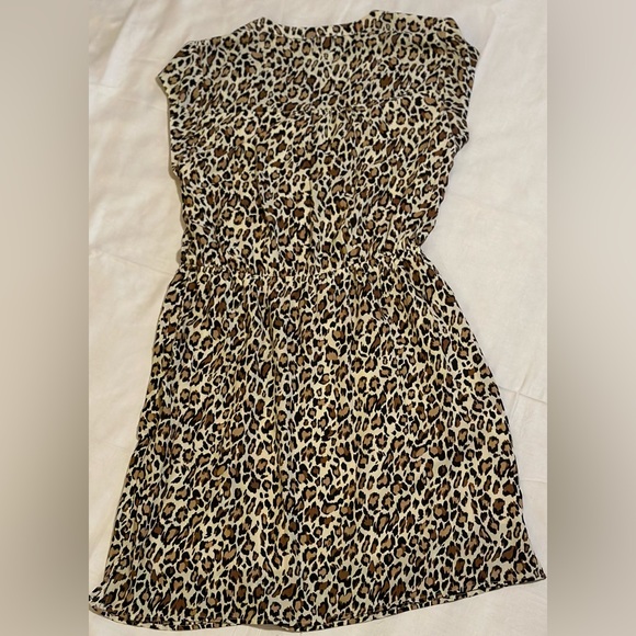 ‼️LAST CHANCE‼️🎉HP🎉 ✨NWOT✨DR2 Leopard Print Short Sleeve Dress w Pockets | Small - Picture 3 of 8